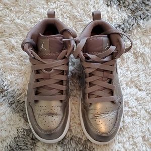 Girls Air Jordan 1 Mid Sepia Stone White
